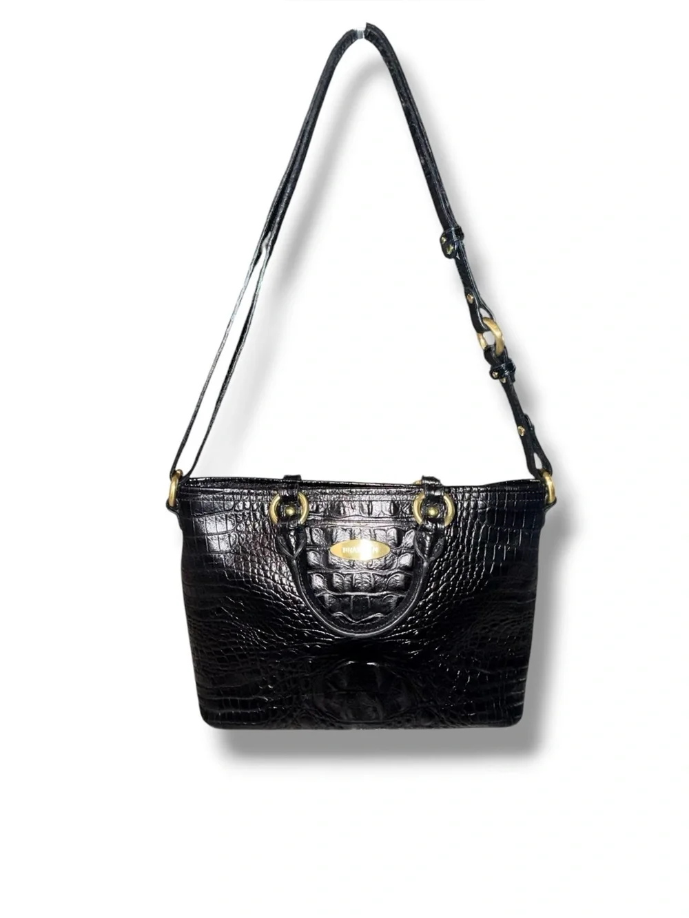 BRAHMIN – Mini Asher Satchel – Black Melbourne